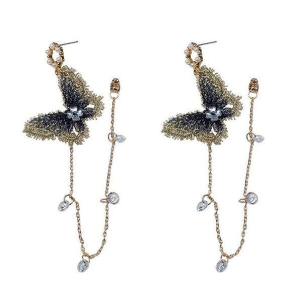 Fairy Butterfly Long Earrings Dangle & Chandelier​​ - Picture 1 of 3